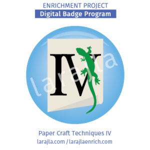 Badge Program: Paper Craft Techniques IV
Enrichment Project
larajla.com
